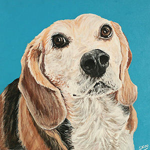 Copper - Acrylic on 10 X 10 Stretched Canvas