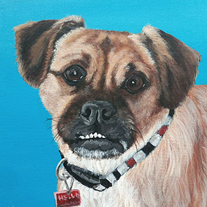 Eli - Acrylic on 10 X 10 Stretched Canvas